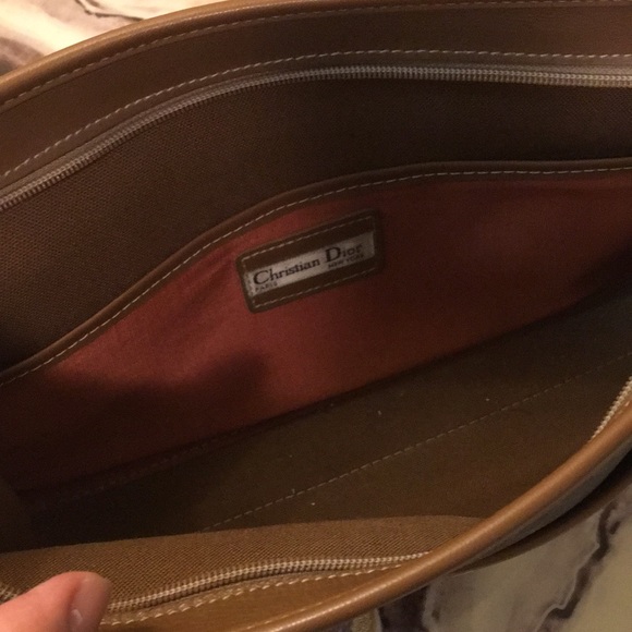 Vintage Christian Dior Honeycomb Monogram Leather Toiletry Clutch - Picture 6 of 9